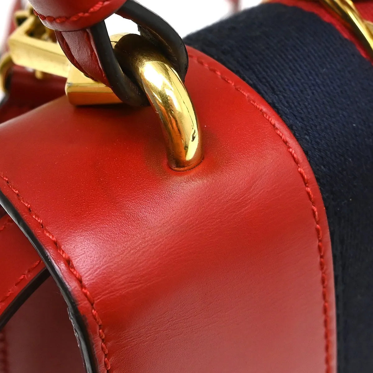Gucci Sylvie Leather, Red, Leather, Shoulder Bag