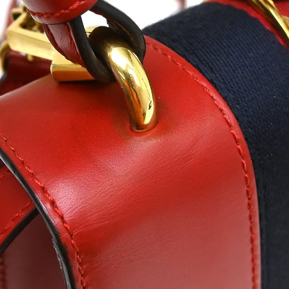 Gucci Sylvie Leather, Red, Leather, Shoulder Bag