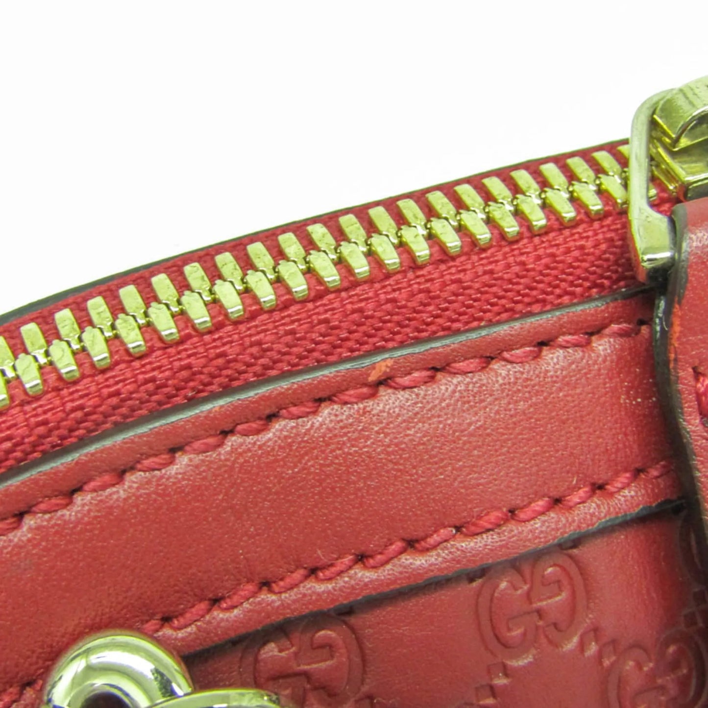 Gucci Convertible Dome Satchel Microguccissima Leather, Red, Leather, Handbag