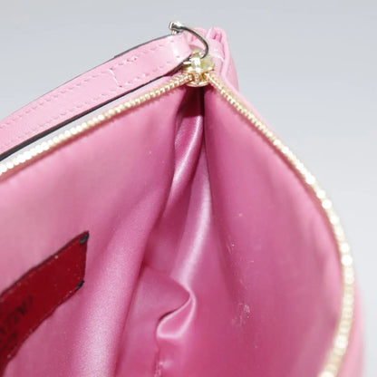 Valentino Garavani Pochette Leather, Pink, Leather, Clutch