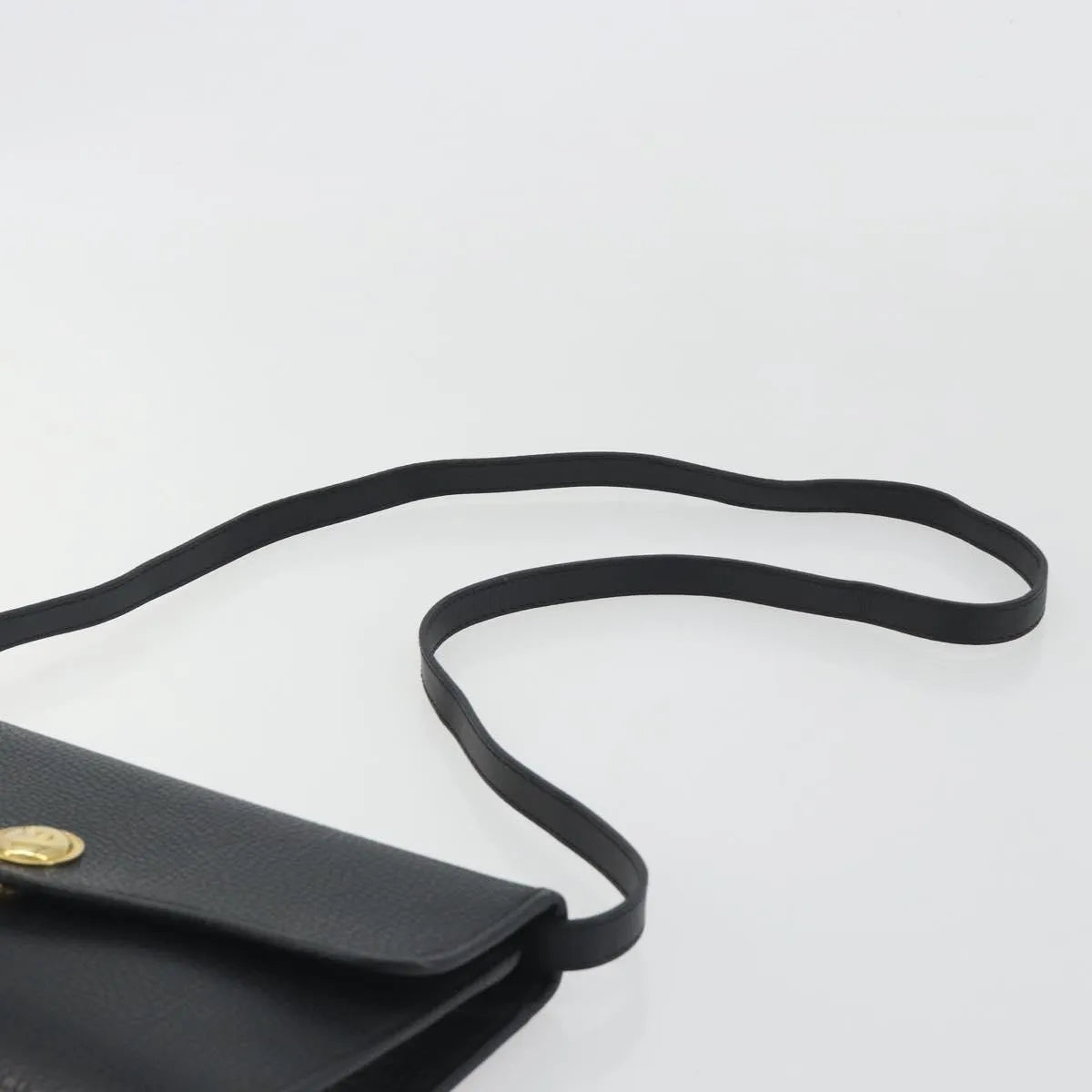 Christian Dior Vintage CD Flap Leather, Black, Leather, Shoulder Bag