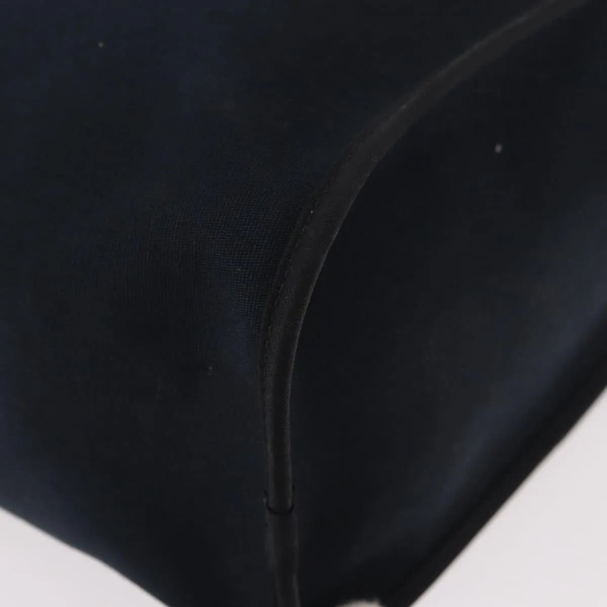 Hermes Cabag Elan Toile and Leather, Black, Canvas, Shoulder Bag