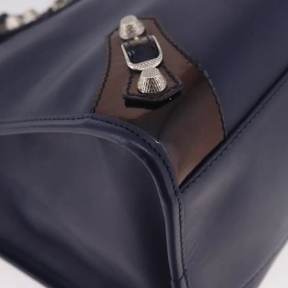 Balenciaga Holiday City Giant Studs Matte Calfskin, Navy, Leather, Handbag