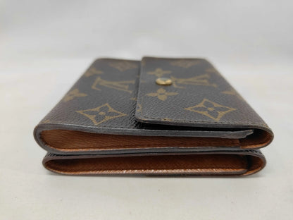 Louis Vuitton Porte Tresor Etui Papiers Monogram Canvas, Brown, Canvas, Wallet