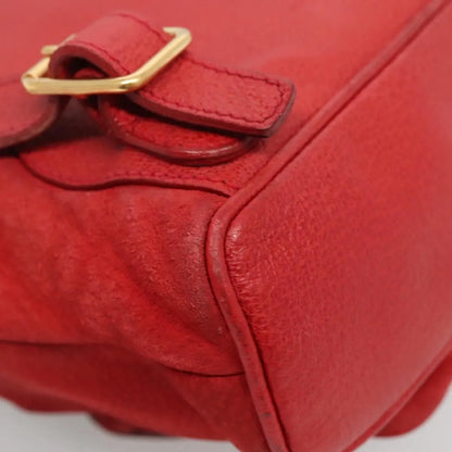 Gucci Vintage Bamboo Suede, Red, Suede, Backpack