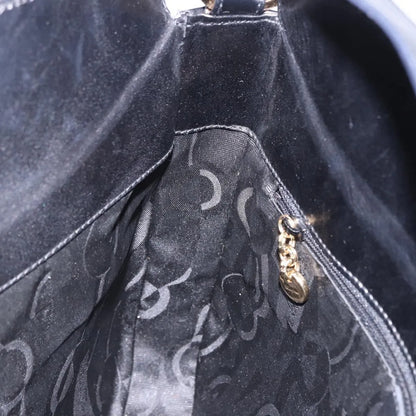 Salvatore Ferragamo Gancini Leather, Black, Leather, Shoulder Bag