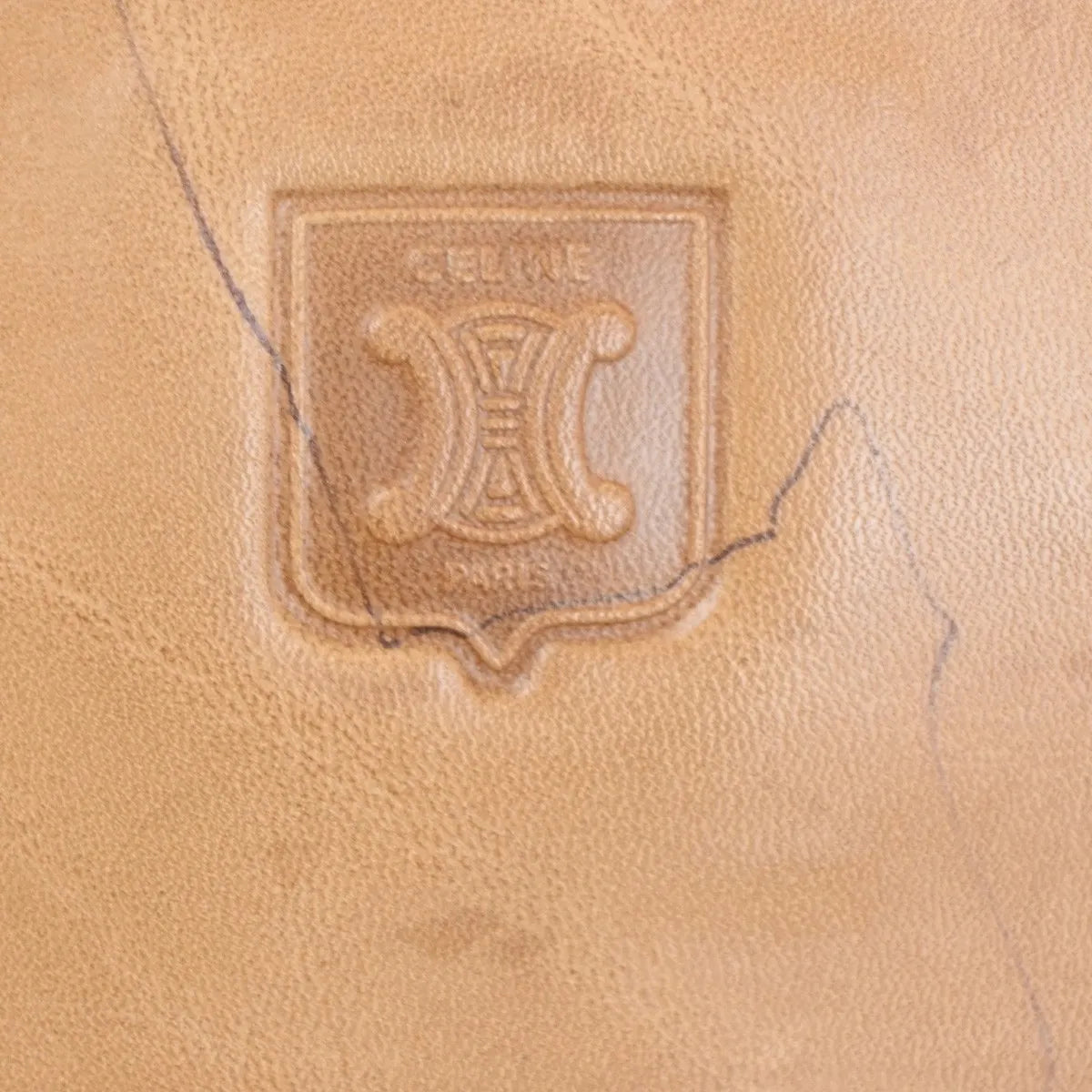 Celine Macadam Pochette Canvas and Leather, Brown, Canvas, Clutch