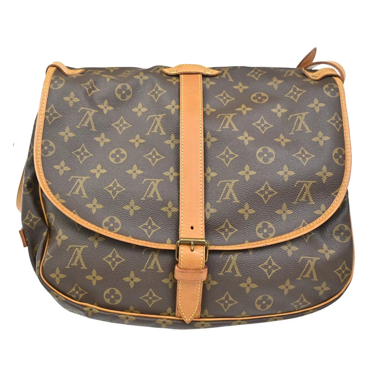 Louis Vuitton Saumur Monogram Canvas, Brown, Canvas, Shoulder Bag