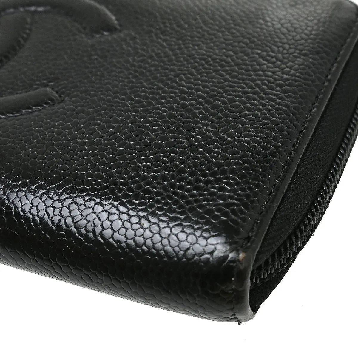 Chanel Timeless CC Zipped Calfskin, Black, Calfskin, Wallet