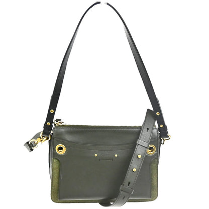 Chloe Roy Leather, Black, Suede, Shoulder Bag