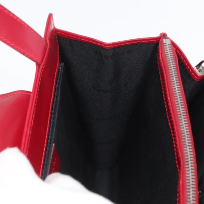 Bvlgari Top Handle Leather, Red, Leather, Handbag