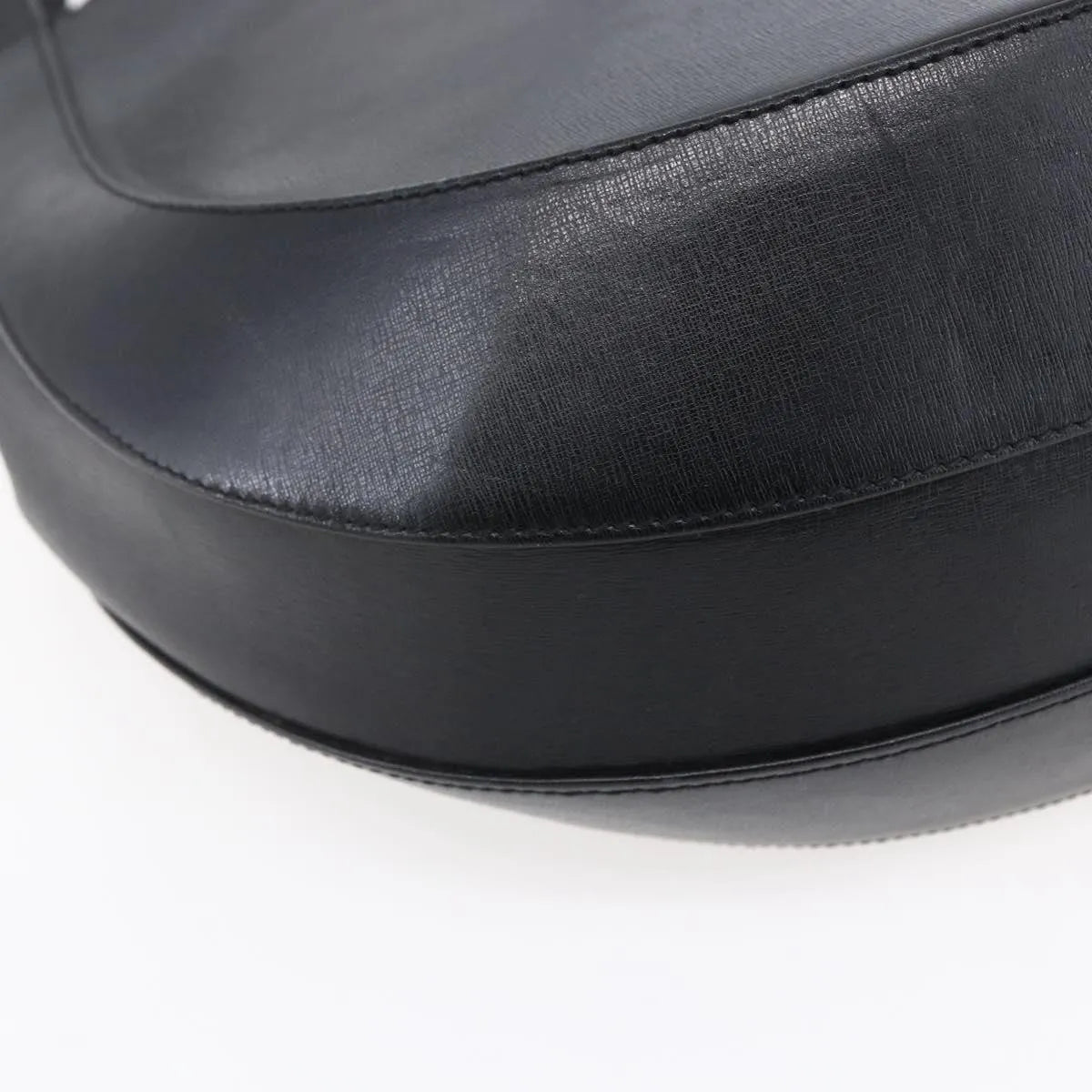 Salvatore Ferragamo Gancini Leather, Black, Leather, Shoulder Bag