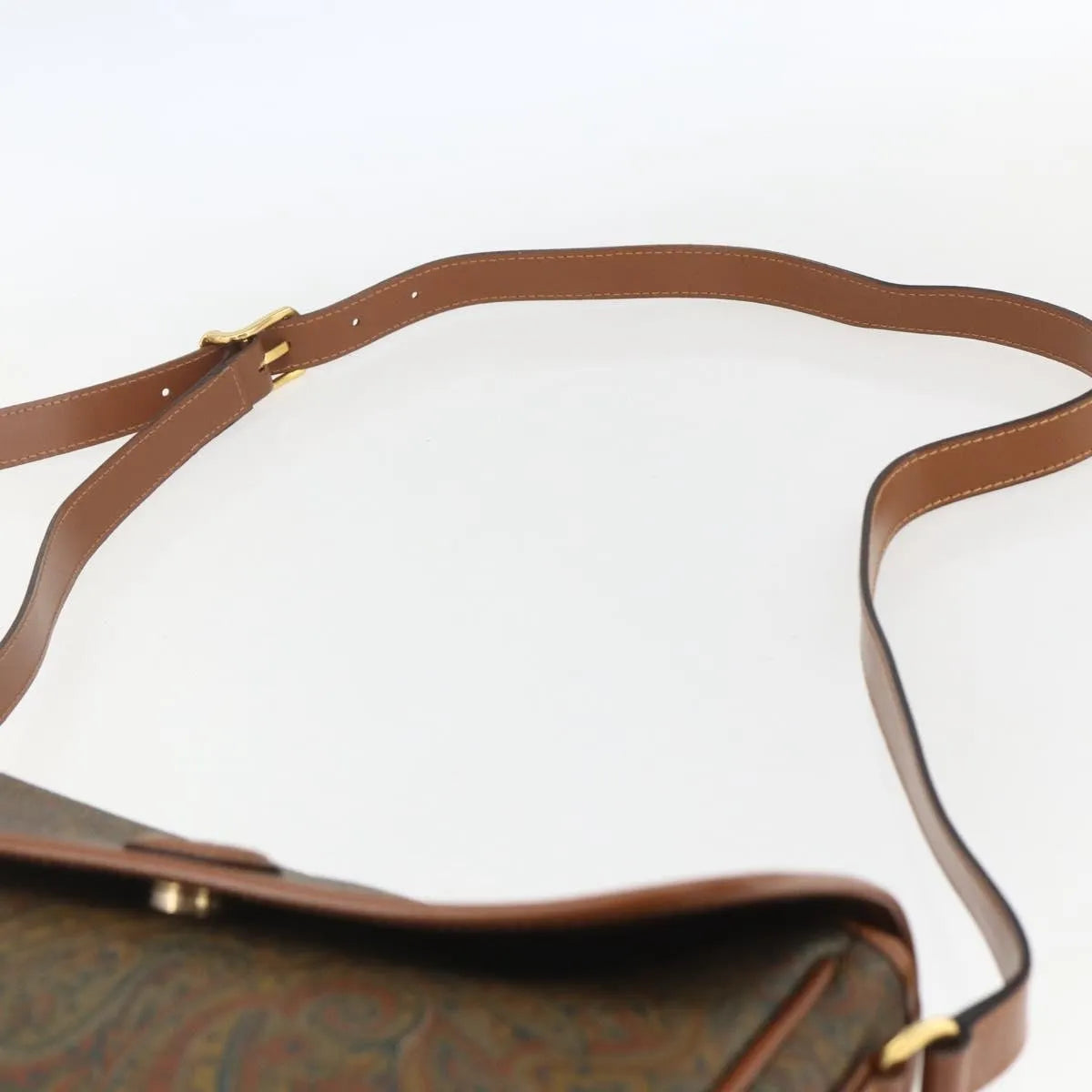 Valentino Garavani Vintage Canvas and Leather, Brown, Canvas, Shoulder Bag