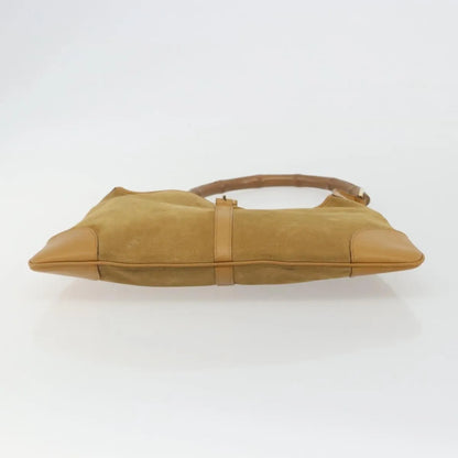 Gucci Bamboo Jackie suede, Brown, Suede, Shoulder Bag