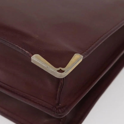 cartier Vintage must de Cartier Leather, Burgundy, Leather, Briefcase
