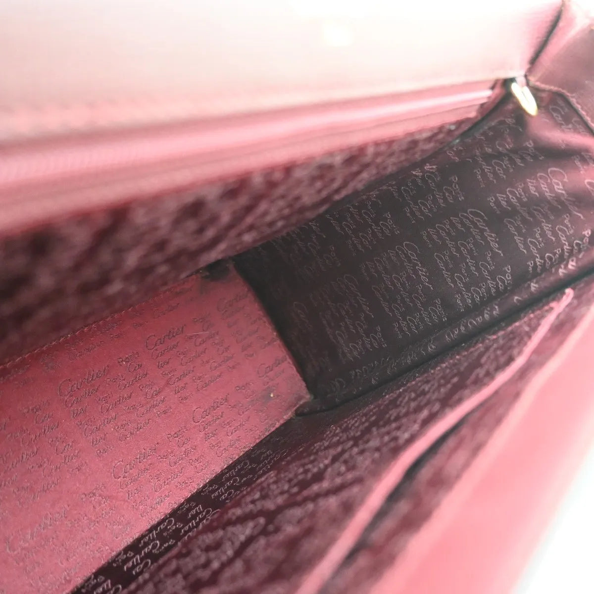 Cartier Must De Cartier Leather, Burgundy, Leather, Handbag
