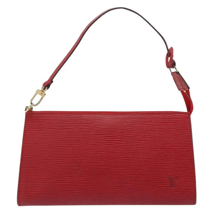 Louis Vuitton Pochette Accessoires Epi, Red, Leather, Clutch