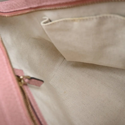 Gucci Swing Pebbled Leather, Pink, Leather, Handbag