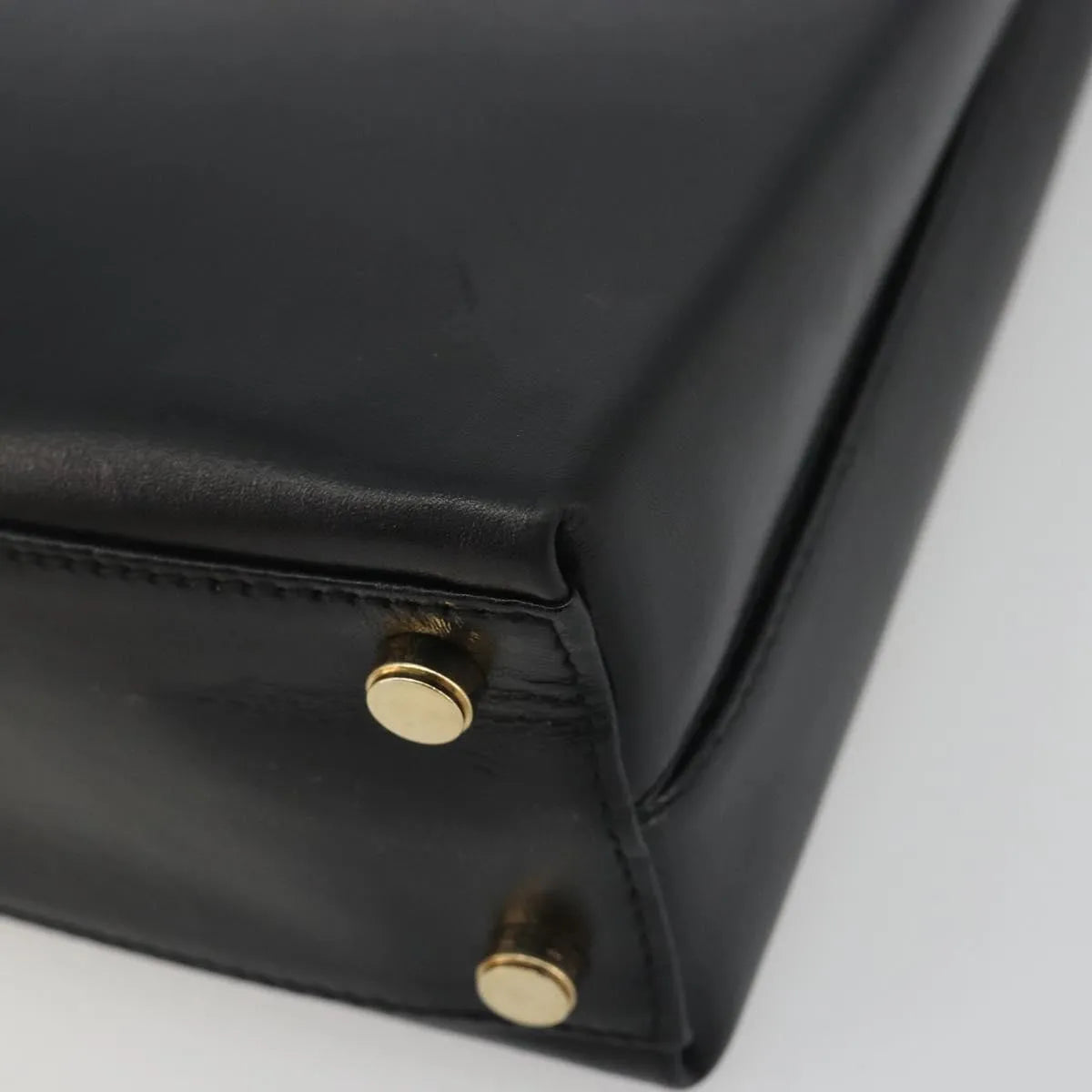 Salvatore Ferragamo Gancini Convertible Top Handle Leather, Black, Leather, Handbag