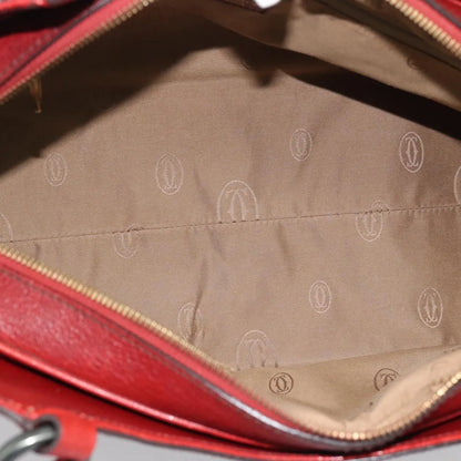 Cartier Marcello Leather, Red, Leather, Handbag