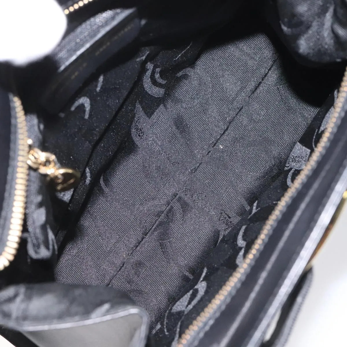 Salvatore Ferragamo Vala Leather, Black, Leather, Shoulder Bag