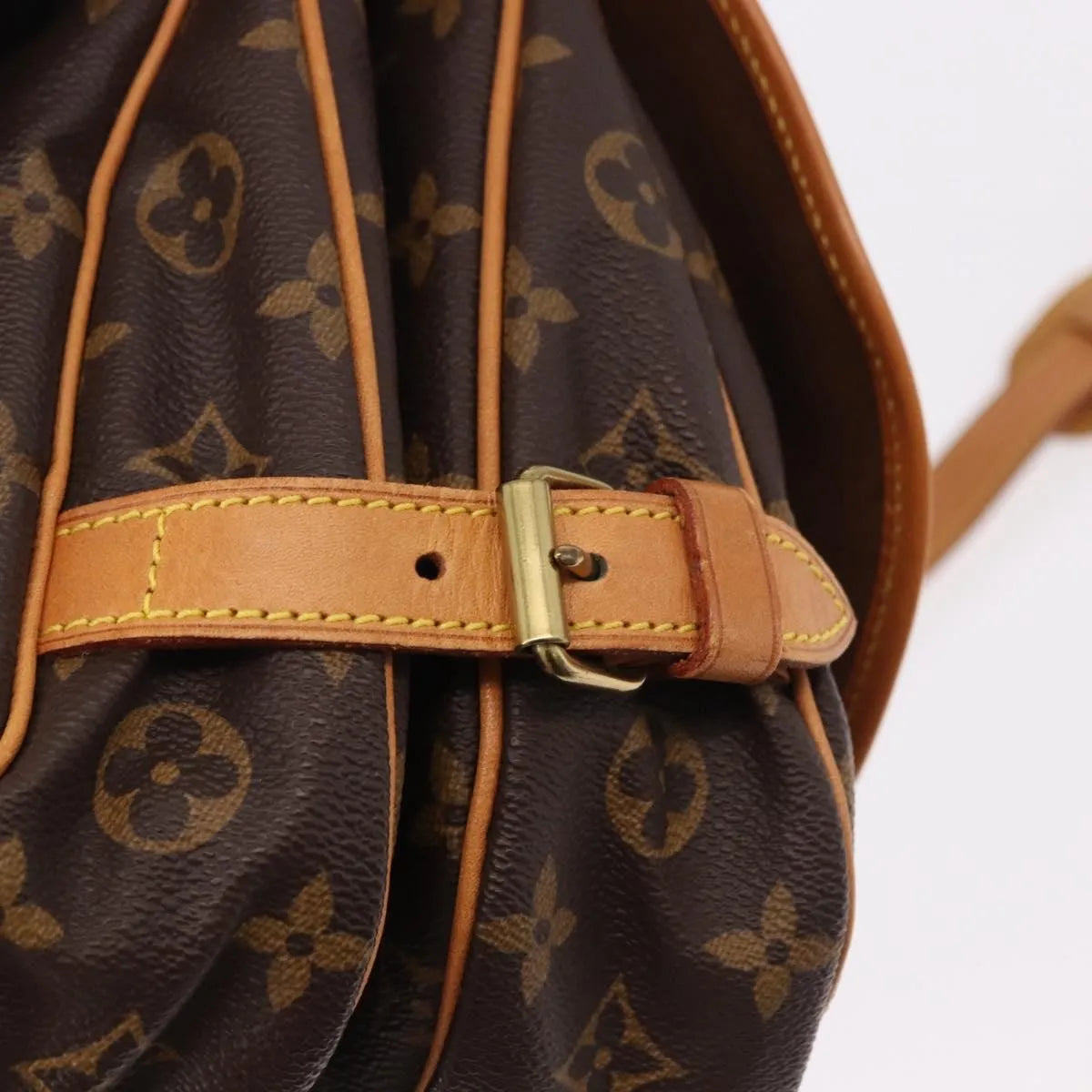 Louis Vuitton Saumur Canvas, Brown, Canvas, Shoulder Bag
