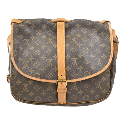 Louis Vuitton Saumur Monogram Canvas, Brown, Canvas, Shoulder Bag
