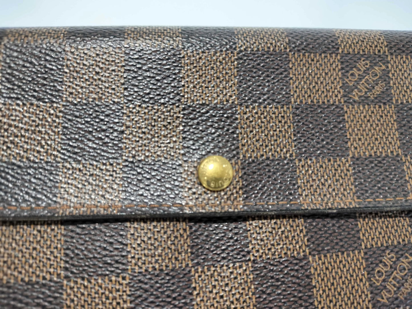 Louis Vuitton Portefeuille Sarah Damier, Brown, Canvas, Wallet