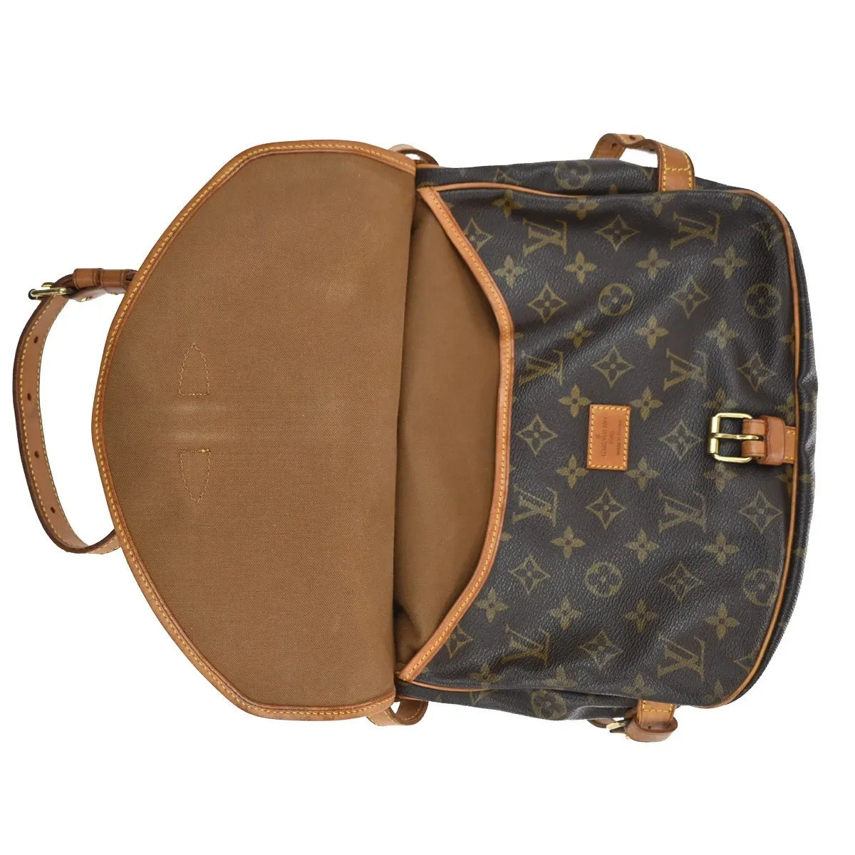 Louis Vuitton Saumur Monogram Canvas, Brown, Canvas, Shoulder Bag