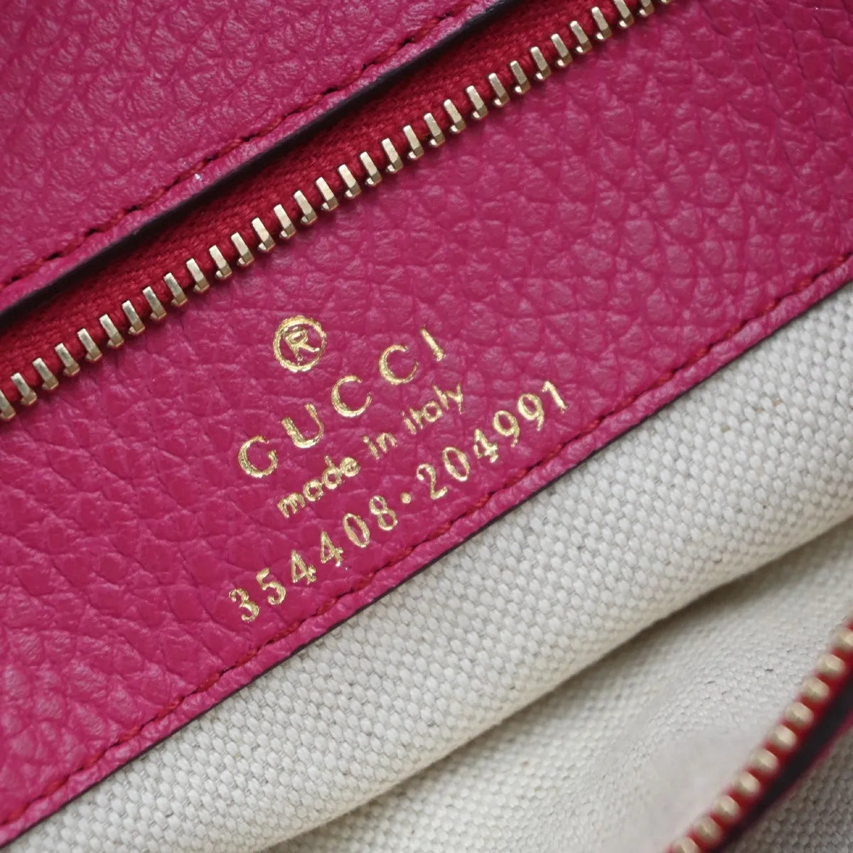 Gucci Swing Tote Leather, Pink, Leather, Tote Bag