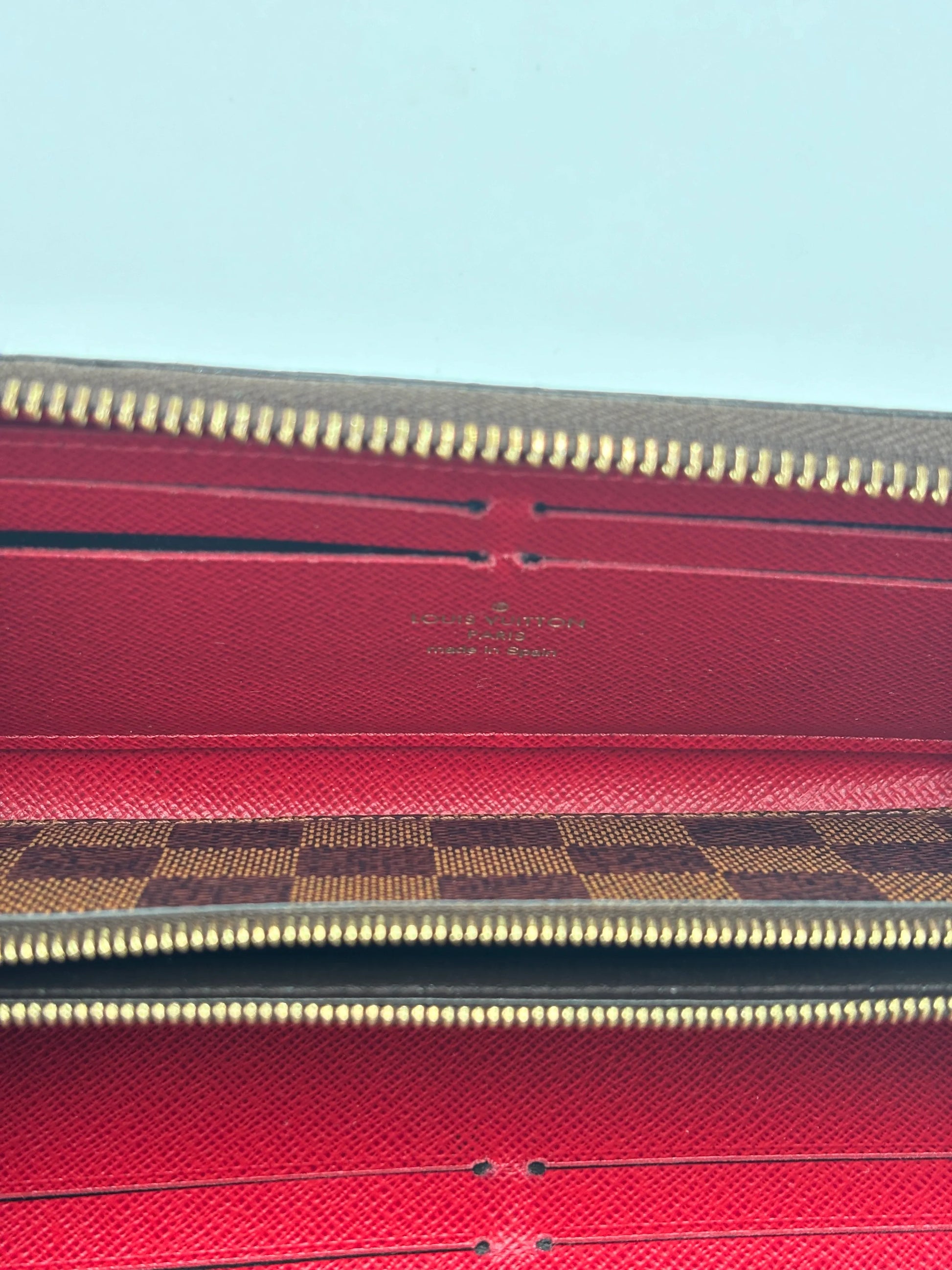 Louis Vuitton Clemence Damier Ébène, Brown, Canvas, Wallet