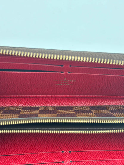 Louis Vuitton Clemence Damier Ébène, Brown, Canvas, Wallet
