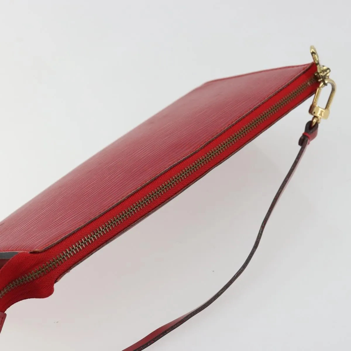 Louis Vuitton Pochette Accessoires Epi, Red, Leather, Clutch