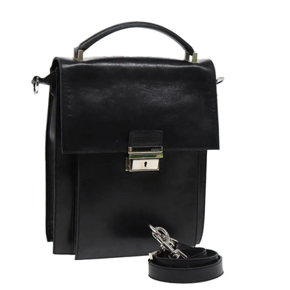 Fendi Vintage Leather, Black, Leather, Handbag
