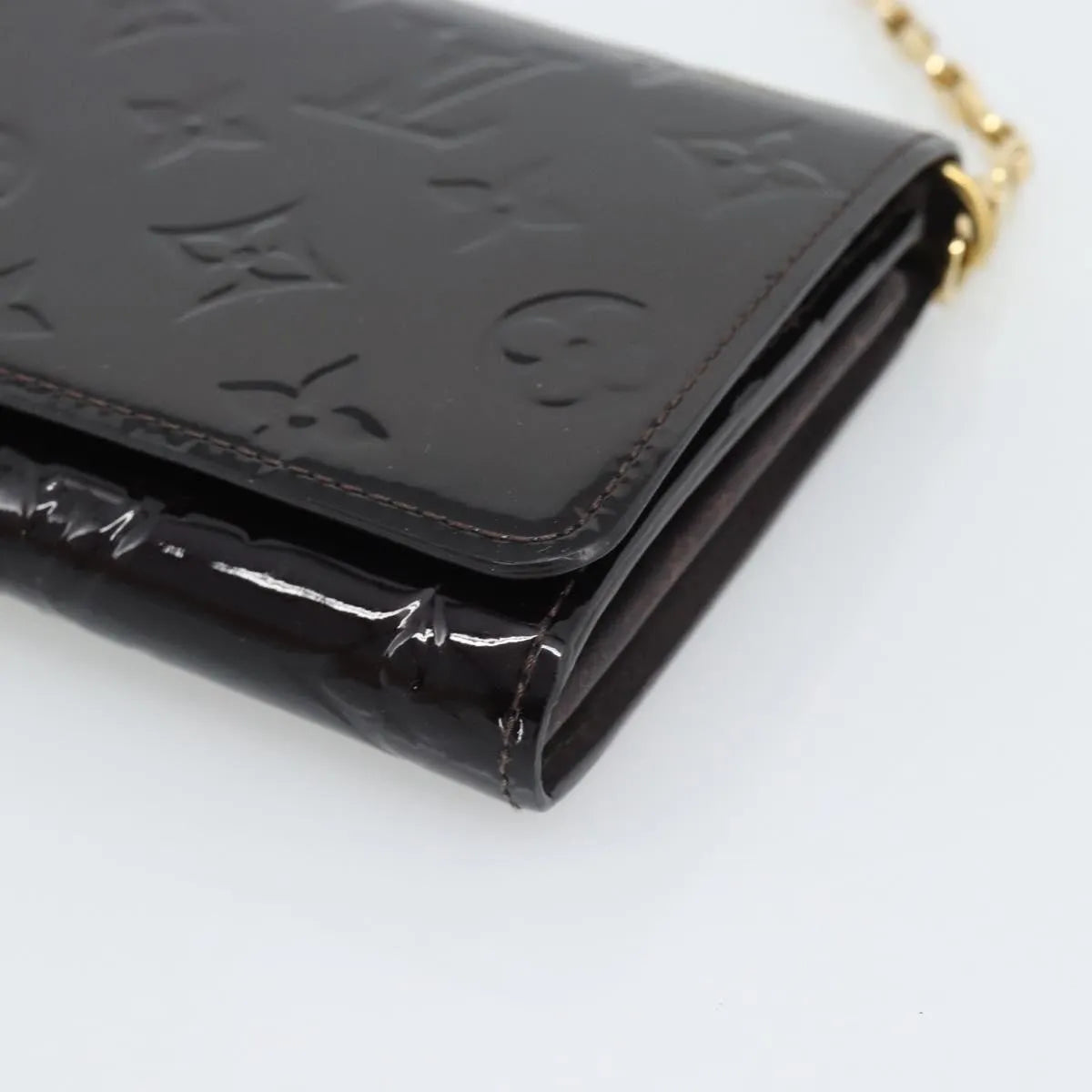 Louis Vuitton Sarah Chain Monogram Vernis, Burgundy, Patent Leather, Clutch