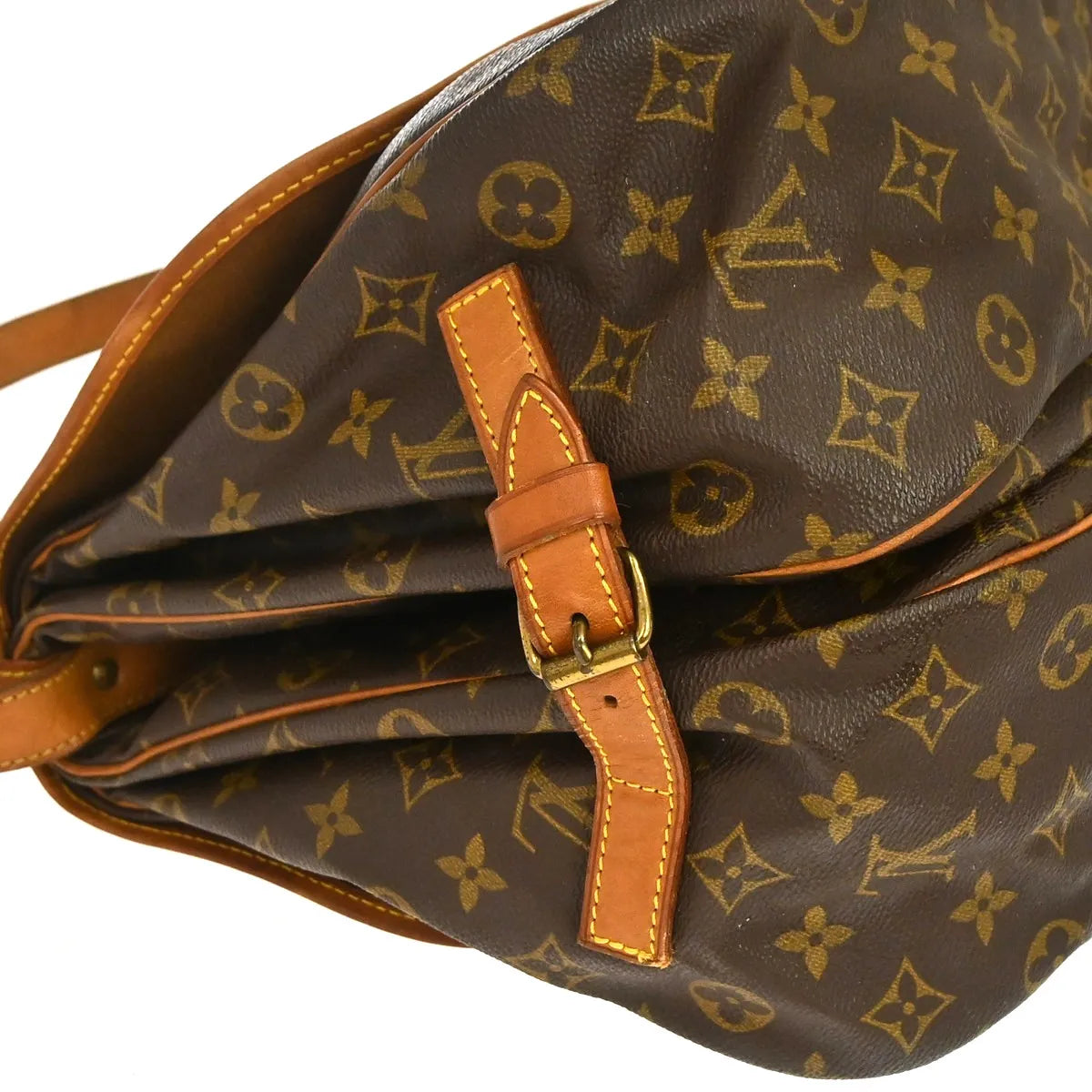 Louis Vuitton Saumur Monogram, Brown, Canvas, Shoulder Bag