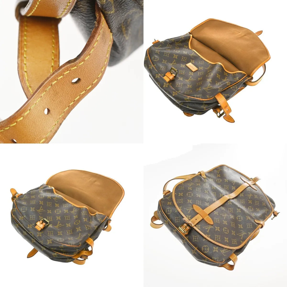 Louis Vuitton Saumur Monogram Canvas, Brown, Canvas, Shoulder Bag