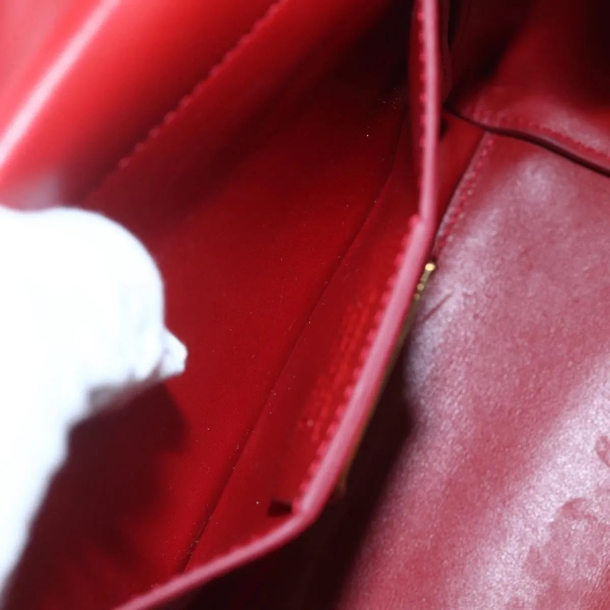 Salvatore Ferragamo Carrie Vara Saffiano Leather, Red, Leather, Shoulder Bag