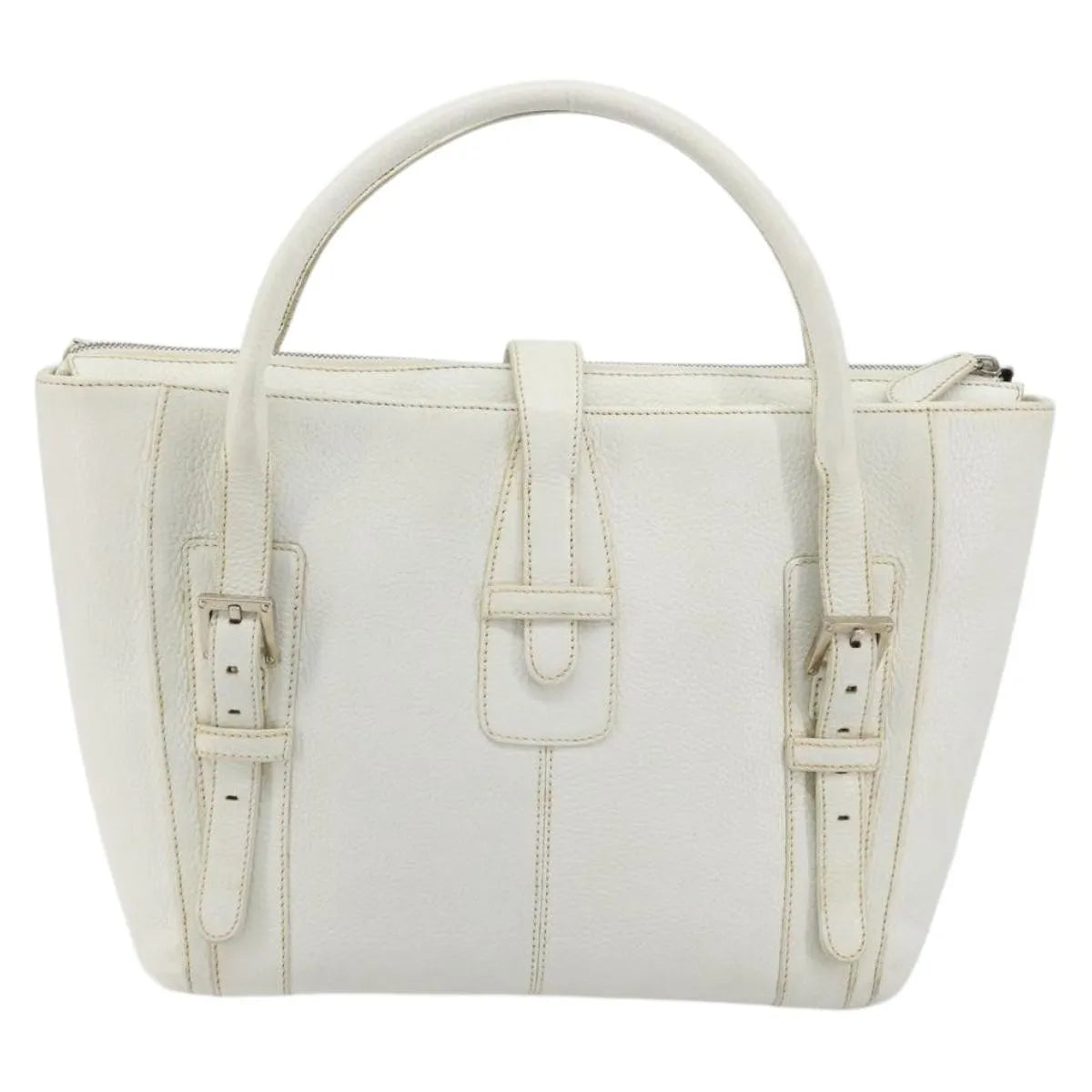 Loewe Senda Leather, White, Leather, Handbag
