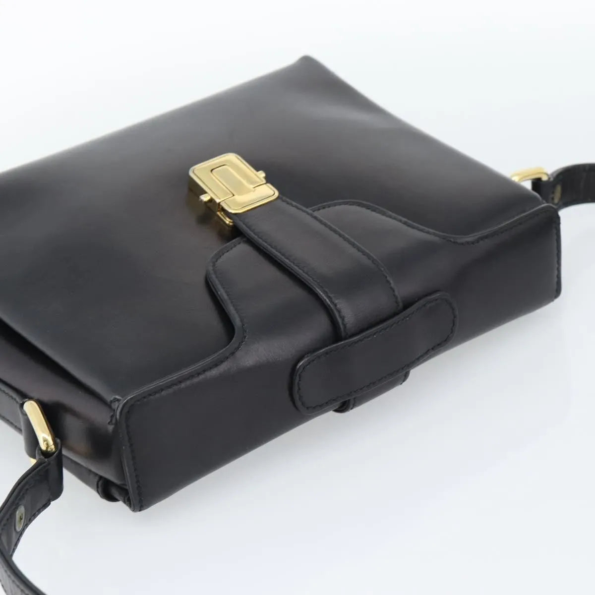 Gucci Vintage Leather, Black, Leather, Shoulder Bag