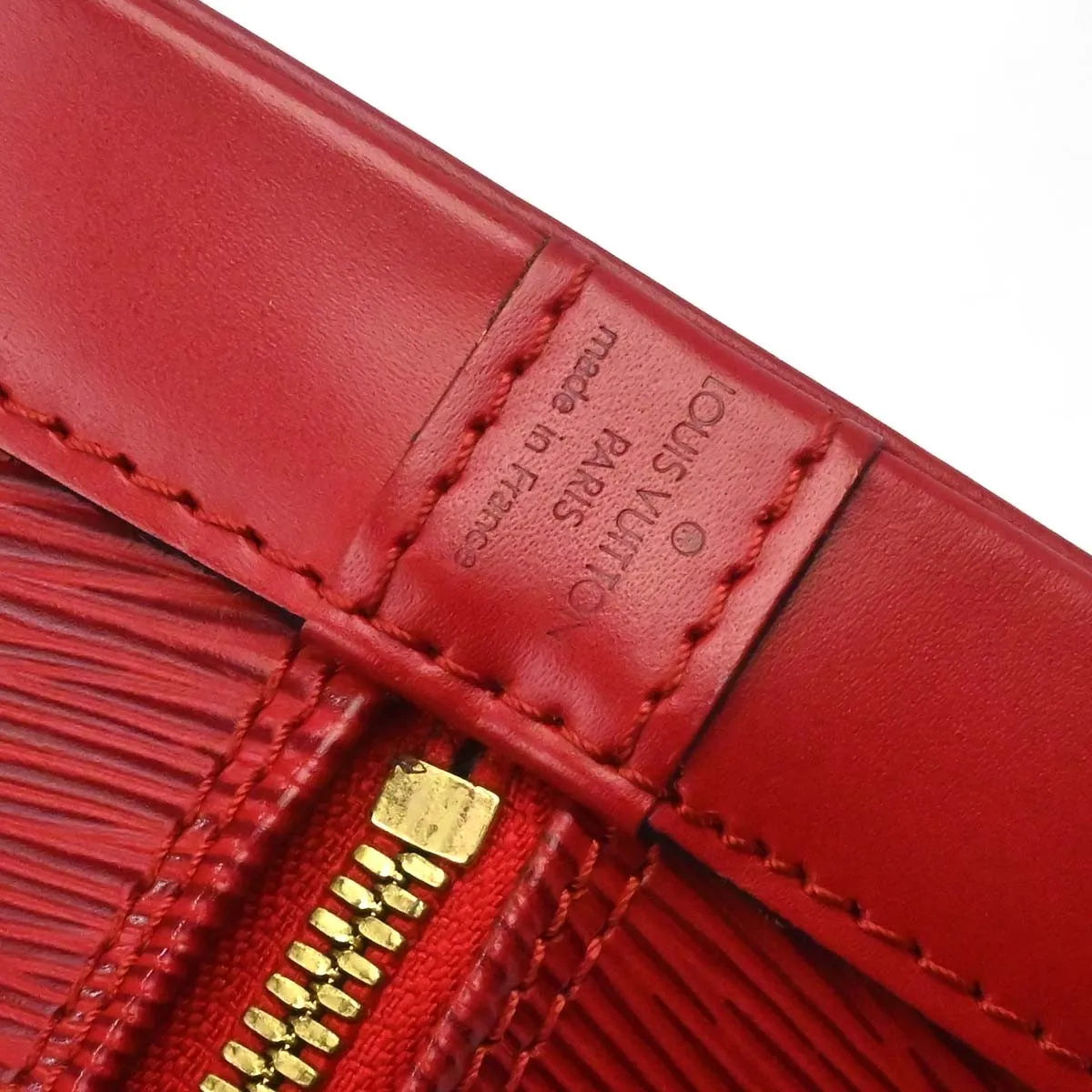 Louis Vuitton Alma Epi, Red, Leather, Handbag
