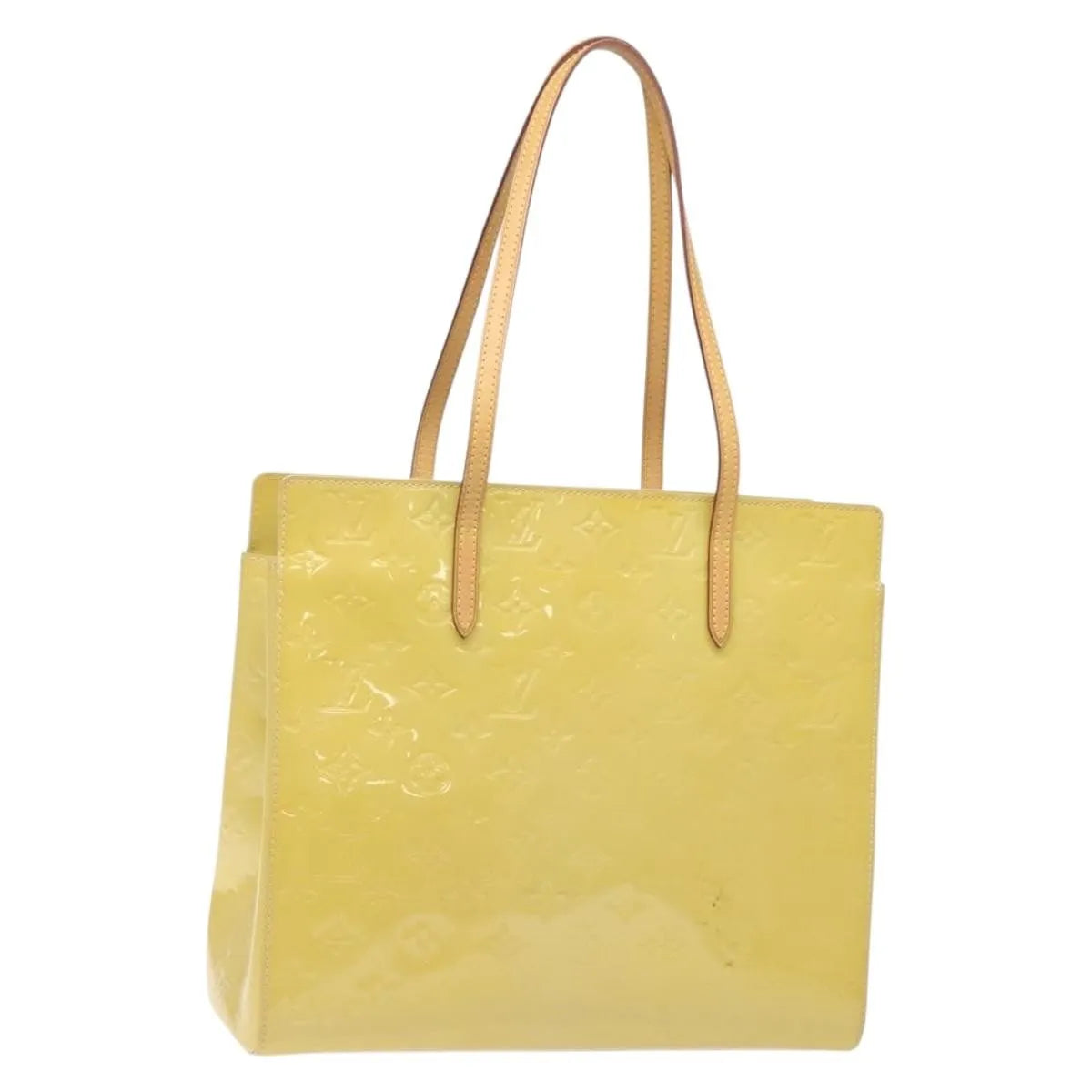 Louis Vuitton Catalina Monogram Vernis, Yellow, Patent Leather, Tote Bag