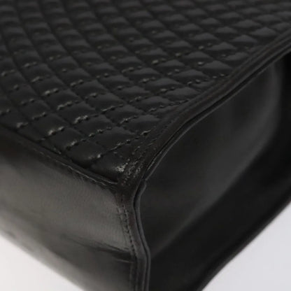 Bally Vintage Quilted Leather, Black, Leather, Handbag