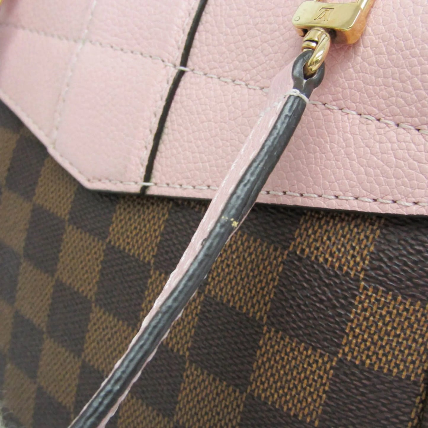 Louis Vuitton Clapton Damier and Leather, Brown, Canvas, Backpack