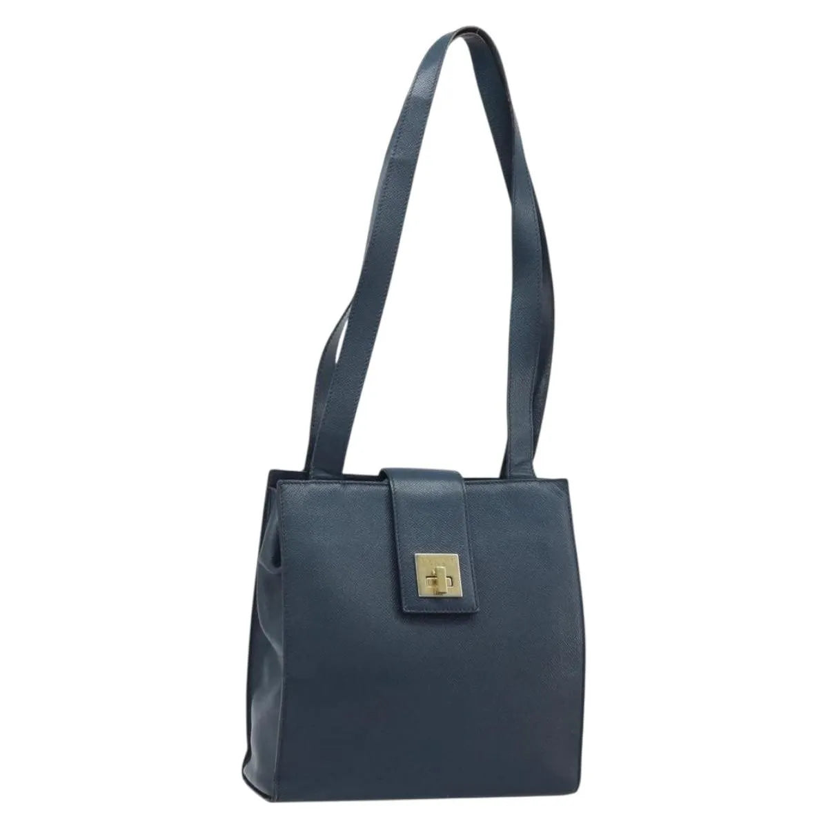 Celine Vintage Leather, Navy, Leather, Shoulder Bag