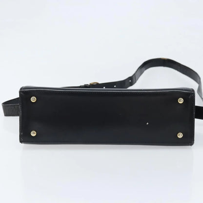 Celine Vintage Leather, Black, Leather, Shoulder Bag