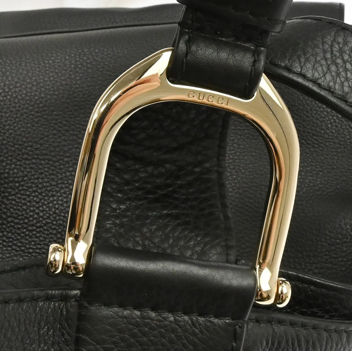 Gucci Greenwich Tote Leather, Black, Leather, Tote Bag