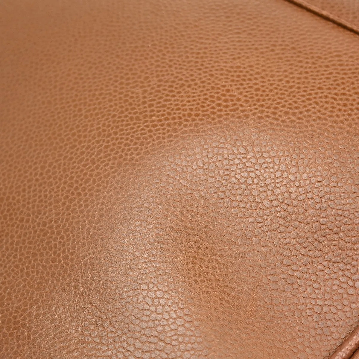 Chanel Vintage Stitched CC Caviar, Brown, Leather, Shoulder Bag