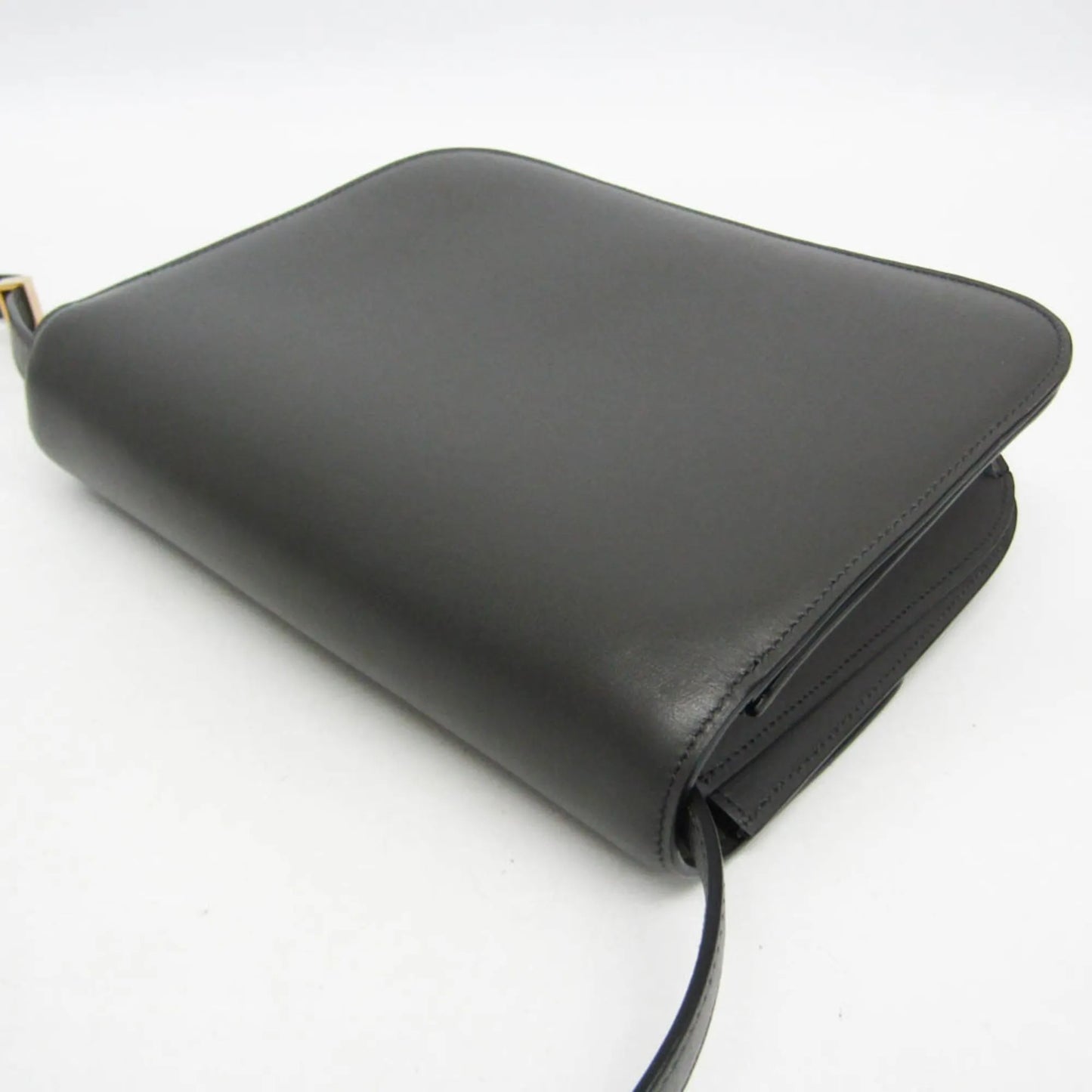 Celine Classic Box Bag Smooth Leather, Gray, Leather, Shoulder Bag