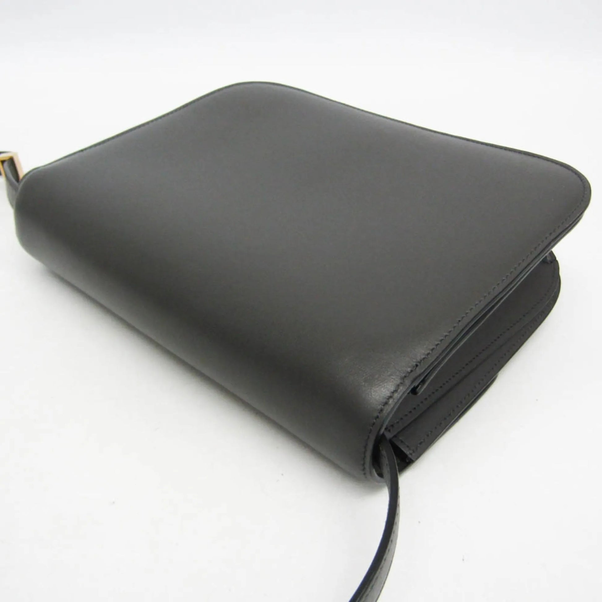 Celine Classic Box Bag Smooth Leather, Gray, Leather, Shoulder Bag
